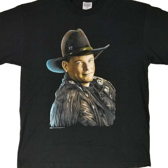 Vintage JOHN MICHAEL MONTGOMERY JMM Tour 1995 Double Sided Nice Man T-Shirt XL - Picture 3 of 8